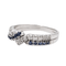 Bague 54 Bague Or blanc Saphir, Diamant 58 Facettes 3124049CN