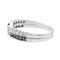 Bague 54 Bague Or blanc Saphir, Diamant 58 Facettes 3124049CN