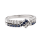 Bague 54 Bague Or blanc Saphir, Diamant 58 Facettes 3124049CN