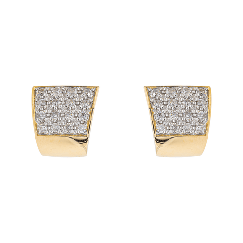 Boucles d'oreilles Boucles d'oreilles Puces Or jaune, Or blanc Diamant 58 Facettes 3130840CN