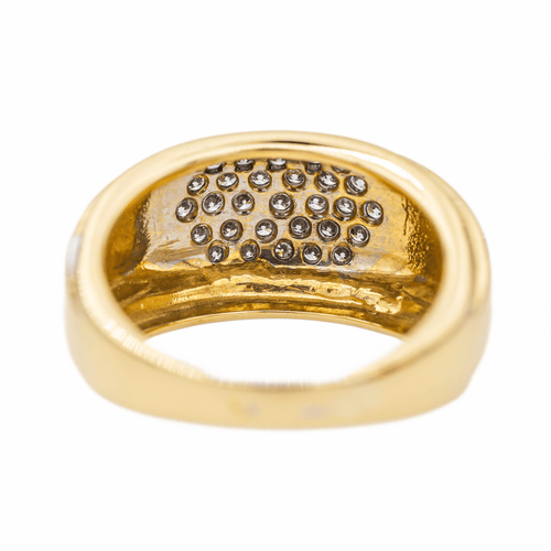 Bague 54 Bague en or jaune et or blanc 18 carats sertie de diamants 58 Facettes 3130843CN