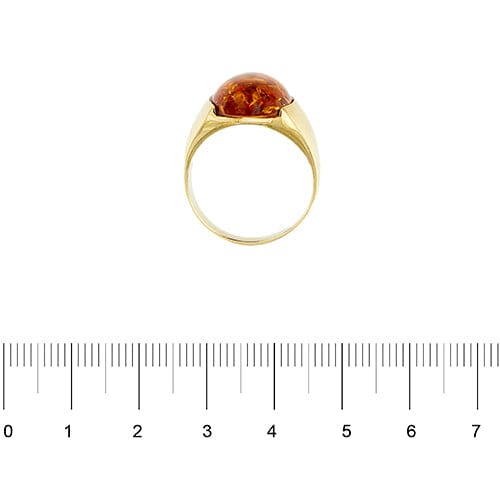 Bague Bague jonc en or jaune 18 ct avec ambre ovale 58 Facettes 31322