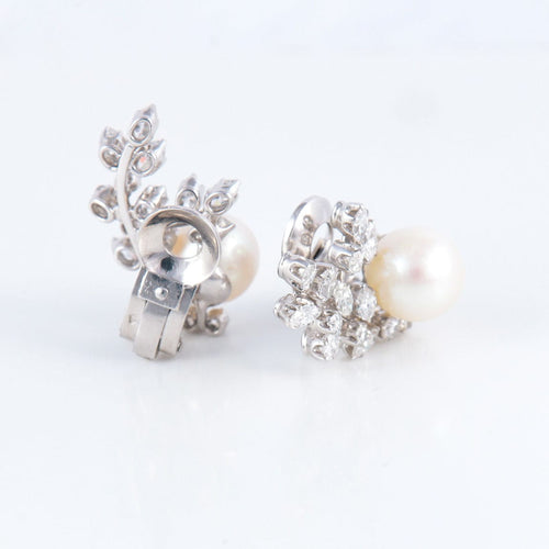 Boucles d'oreilles Boucles d'Oreilles Perles & Diamants Navettes 58 Facettes DV0032-55