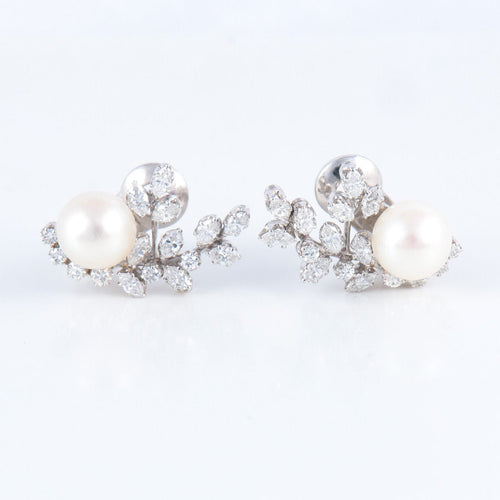 Boucles d'oreilles Boucles d'Oreilles Perles & Diamants Navettes 58 Facettes DV0032-55