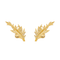 Boucles d'oreilles Boucles d'oreilles rétro motifs feuilles en or jaune 18 carats et diamants 58 Facettes 3132894RV