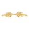 Boucles d'oreilles Boucles d'oreilles rétro motifs feuilles en or jaune 18 carats et diamants 58 Facettes 3132894RV
