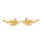 Boucles d'oreilles Boucles d'oreilles rétro motifs feuilles en or jaune 18 carats et diamants 58 Facettes 3132894RV