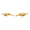 Boucles d'oreilles Boucles d'oreilles rétro motifs feuilles en or jaune 18 carats et diamants 58 Facettes 3132894RV