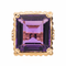 Bague 61 Bague cocktail en or rose sertie d’une améthyste 58 Facettes 3132898RV