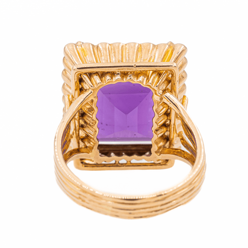 Bague 61 Bague cocktail en or rose sertie d’une améthyste 58 Facettes 3132898RV