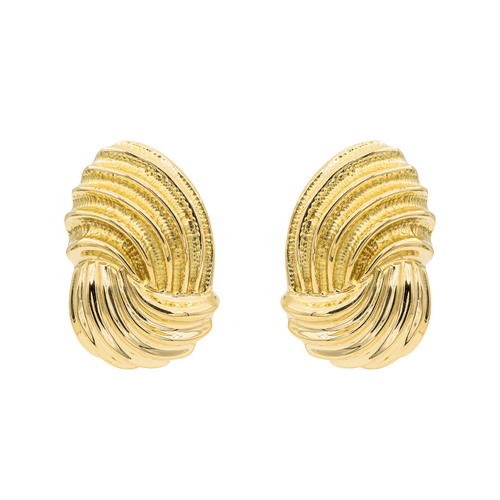 Boucles d'oreilles Boucles d’oreilles motif turban en or jaune 18 carats 58 Facettes 3141364RV