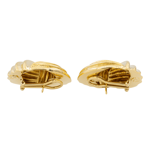 Boucles d'oreilles Boucles d’oreilles motif turban en or jaune 18 carats 58 Facettes 3141364RV