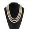 Collier Collier - Trois rangs de perles Akoya en or blanc 18 carats 58 Facettes 31430