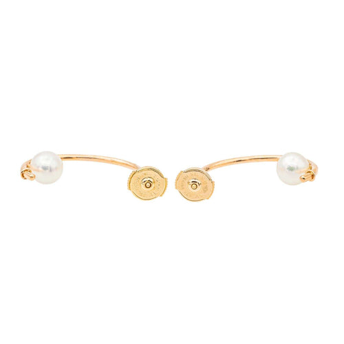 Boucles d'oreilles Boucles d’oreilles en or rose 18 carats avec perles de culture 58 Facettes 3144780CN