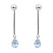 Boucles d'oreilles Boucles d'oreilles pendantes en or blanc 18 carats et aigues-marines 58 Facettes 3145033CN