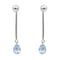 Boucles d'oreilles Boucles d'oreilles Pendantes Or blanc Aigue marine 58 Facettes 3145033CN