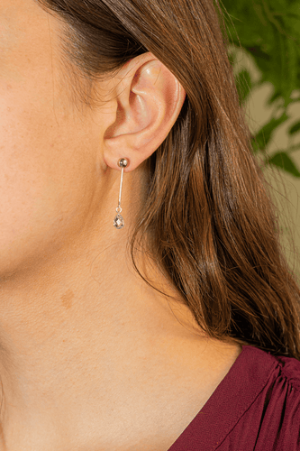 Boucles d'oreilles Boucles d'oreilles pendantes en or blanc 18 carats et aigues-marines 58 Facettes 3145033CN