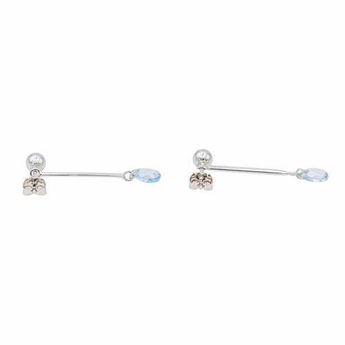 Boucles d'oreilles Boucles d'oreilles Pendantes Or blanc Aigue marine 58 Facettes 3145033CN