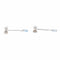 Boucles d'oreilles Boucles d'oreilles pendantes en or blanc 18 carats et aigues-marines 58 Facettes 3145033CN