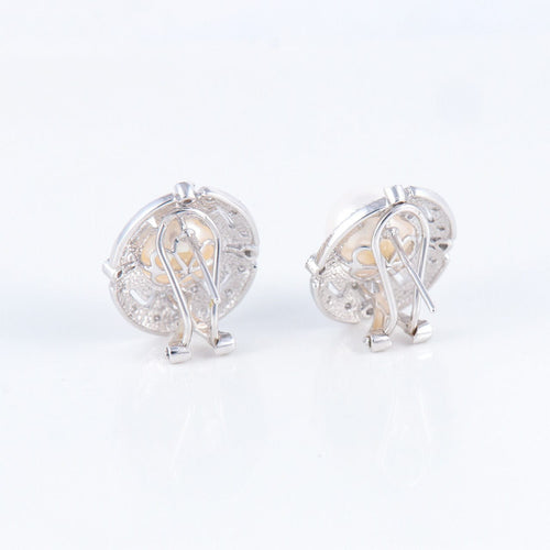 Boucles d'oreilles Boucles d'Oreilles style Art Déco, Perles & Diamants 58 Facettes DV0032-57