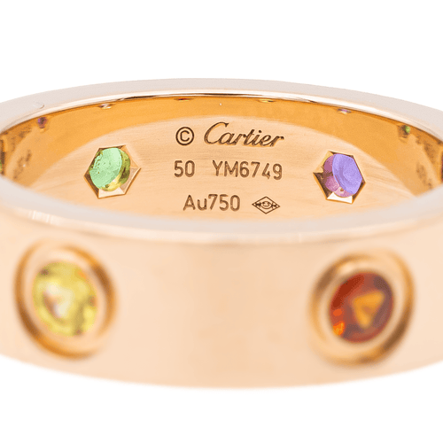 Bague 50 Cartier Bague Love Or rose Saphir, Grenat, Améthyste 58 Facettes 3146952CN