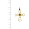 Pendentif Pendentif croix ajourée en or jaune 18 ct avec tourmaline verte 58 Facettes 31480
