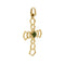 Pendentif Pendentif croix ajourée en or jaune 18 ct avec tourmaline verte 58 Facettes 31480