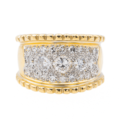 Bague 57 Bague en or jaune et or blanc avec diamants 58 Facettes 3148554CN