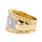Bague 57 Bague en or jaune et or blanc avec diamants 58 Facettes 3148554CN