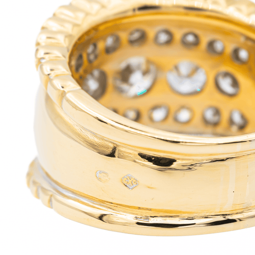 Bague 57 Bague Or jaune, Or blanc Diamant 58 Facettes 3148554CN