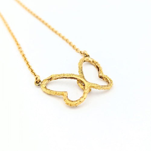 Collier Collier papillon en or jaune 18 carats et diamant 58 Facettes 31487