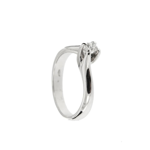 Bague 52 Bague solitaire - Diamant taille brillant en or blanc 18 carats 58 Facettes 31624