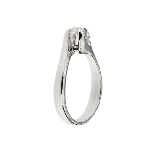 Bague 52 Bague solitaire - Diamant taille brillant en or blanc 18 carats 58 Facettes 31624