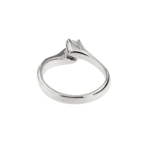 Bague 52 Bague solitaire - Diamant taille brillant en or blanc 18 carats 58 Facettes 31624
