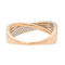 Bague 54 Bague pavée de diamants en or rose 18 carats 58 Facettes 3167513CN