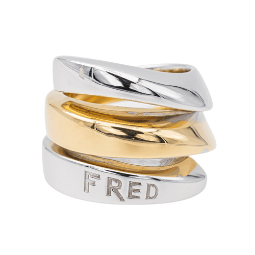 Bague 50 Fred Bague  Or blanc, Or jaune 58 Facettes 3175434CN