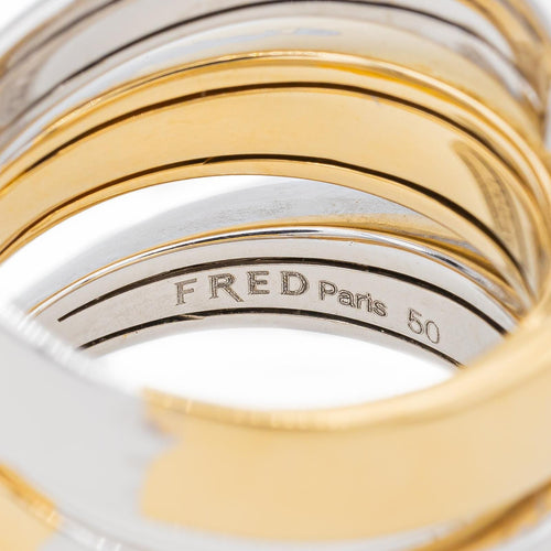 Bague 50 Fred Bague  Or blanc, Or jaune 58 Facettes 3175434CN