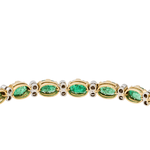 Bracelet Bracelet Or jaune, Or blanc Emeraude, Diamant 58 Facettes 3182205CN