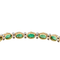 Bracelet Bracelet en or jaune et or blanc 18 carats avec émeraudes et diamants 58 Facettes 3182205CN