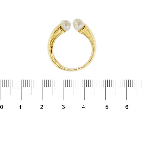Bague Bague à perles en or jaune 18 ct 58 Facettes 31844