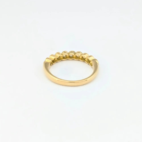 Bague 53 Demi-alliance en or jaune 18 carats et diamants 58 Facettes 31881