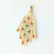 Pendentif Pendentif main en or jaune 18 carats, corail et calcédoines 58 Facettes 31897