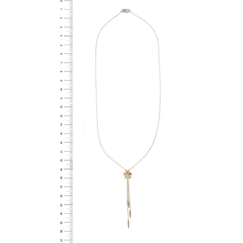 Collier Comete - Collier avec fleur en or rose et blanc 18 kt et diamant 58 Facettes 31903