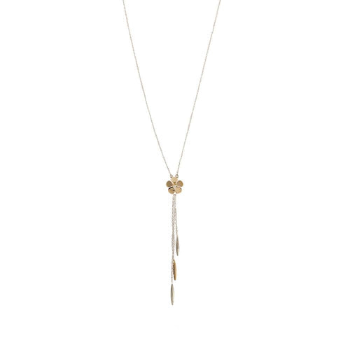 Collier Comete - Collier avec fleur en or rose et blanc 18 kt et diamant 58 Facettes 31903