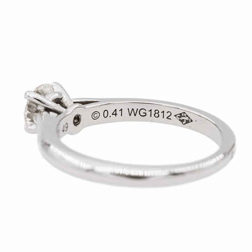 Bague 49 Cartier Bague Solitaire 1895 Platine Diamant 58 Facettes 3202700RV
