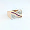 Bague 58 Bague tank en or rose 18 carats avec diamants et rubis 58 Facettes 32028
