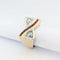 Bague 58 Bague tank en or rose 18 carats avec diamants et rubis 58 Facettes 32028