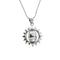 Collier Unoaerre - Collier de perles avec pendentif soleil et lune en or blanc 18 carats 58 Facettes 32074