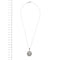 Collier Unoaerre - Collier de perles avec pendentif soleil et lune en or blanc 18 carats 58 Facettes 32074