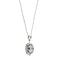 Collier Unoaerre - Collier de perles avec pendentif soleil et lune en or blanc 18 carats 58 Facettes 32074